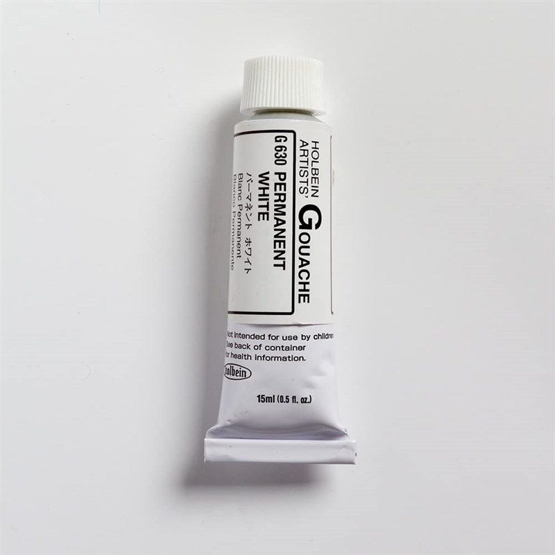 Holbein Artists' Gouache - Permanent White, 15 ml tube