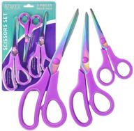 ✂️ premium titanium craft scissors set - ezakka scissors: ideal for arts, sewing, home, and office with soft grip logo