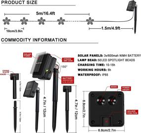img 1 attached to shinymolly 2 Pack Solar Flower String Lights - 50 LED 21.3ft Warm White Waterproof Fairy Christmas Lights for Outdoor Tree, Patio, Indoor Garden, Room, Holiday Decor - 50L-Warm White