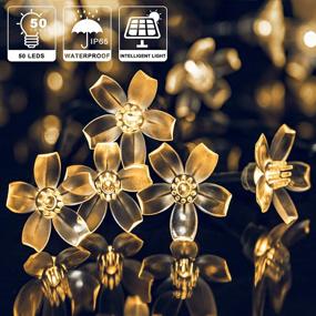 img 3 attached to shinymolly 2 Pack Solar Flower String Lights - 50 LED 21.3ft Warm White Waterproof Fairy Christmas Lights for Outdoor Tree, Patio, Indoor Garden, Room, Holiday Decor - 50L-Warm White