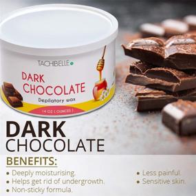 img 1 attached to Tachibelle Professional Hair Removal Dark Chocolate Wax - Advanced 14 Oz Depilatory Wax from Italy