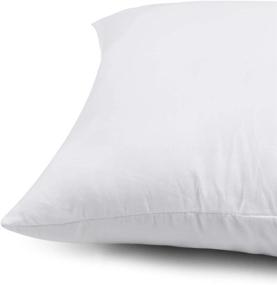 img 1 attached to 🛏️ Get the Best Rest with CABAX Premium Square Sham Stuffer Hypo-Allergenic Poly Pillow Form Insert White, 18" L x 18" W (8 Pack)