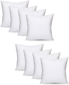 img 4 attached to 🛏️ Get the Best Rest with CABAX Premium Square Sham Stuffer Hypo-Allergenic Poly Pillow Form Insert White, 18" L x 18" W (8 Pack)