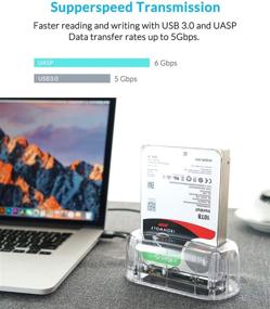 img 1 attached to 🔌 ORICO Прозрачная док-станция для жесткого диска с поддержкой USB 3.0 и UASP - 2,5/3,5 дюймовый HDD SSD, емкостью 16 ТБ - 6139U3