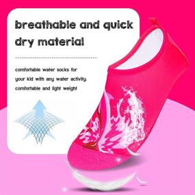 img 1 attached to 👶 IceUnicorn Toddler Water Shoes - Quick Dry Aqua Socks for Kids, Non Slip Swim Socks for Boys and Girls, Ideal for Beach, Pool, and Water Activities