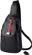 leather backpack crossbody shoulder daypack logo