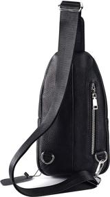 img 2 attached to Leather Backpack Crossbody Shoulder Daypack