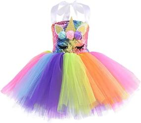 img 1 attached to 🦄 Delightful Unicorn Costume for a Colorful Birthday Princess