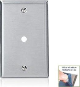 img 2 attached to 📞 Leviton 84013 Stainless Steel Wallplate for Telephone/Cable, 1-Gang Standard Size, Box Mount