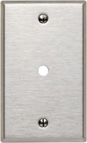 img 3 attached to 📞 Leviton 84013 Stainless Steel Wallplate for Telephone/Cable, 1-Gang Standard Size, Box Mount