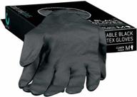 🧤 medium color trak black reusable gloves - pack of 4 for enhanced seo logo