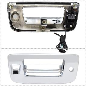 img 2 attached to 🚚 Камера заднего вида с ручкой задней двери EWAY для Chevrolet Silverado/GMC Sierra 1500 2007-2013: Водонепроницаемая, съемная, с хромовым покрытием, с направляющей линией реверса