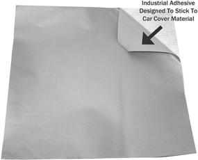 img 2 attached to 🚗 Car Cover Patch - Enhanced Polyester Material (Silver) - Self-Adhesive Backing With Extra Strength - 1ft x 1ft Patch - Ideal for Boat Covers, RV Covers, Car Covers, Motorcycle Covers & More - Pack of 2