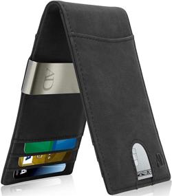 img 4 attached to 💼 Men's Slim Money Clip Wallets - Stylish Men's Accessories