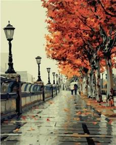 img 1 attached to Romantic Love Autumn DIY Oil Painting Kit - Colour Talk Paint By Numbers - 16x20 inch - For Adults and Kids