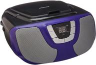 📻 компактный и стильный портативный проигрыватель компакт-дисков sylvania boom box с am/fm-радио (фиолетовый) – srcd1025-фиолетовый логотип