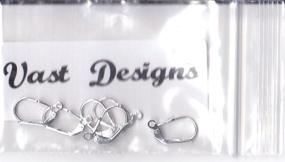 img 2 attached to Exquisite Vast Designs: 6 Sterling Silver Leverback Earring Findings (8 x 16 mm)