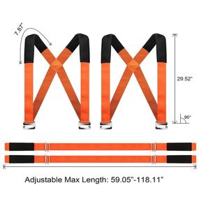 img 2 attached to HQQNUO Moving Straps: 2-Person Shoulder Lifting System 🏋️ for 800-Pound Heavy Objects, Appliances, Furnishings, Furniture, Mattresses (Orange)