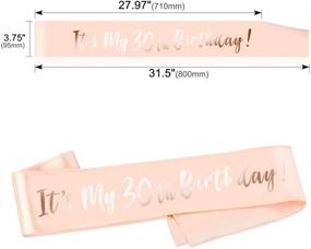 img 2 attached to 🎂 Rose Gold 30th Birthday Sash - My 30th Birthday Satin Sash for Women - 30th Birthday Decorations, Party Accessories - Perfect Gift for 30th Birthday Celebration - One Size