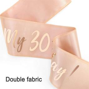 img 1 attached to 🎂 Rose Gold 30th Birthday Sash - My 30th Birthday Satin Sash for Women - 30th Birthday Decorations, Party Accessories - Perfect Gift for 30th Birthday Celebration - One Size