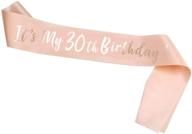 🎂 rose gold 30th birthday sash - my 30th birthday satin sash for women - 30th birthday decorations, party accessories - perfect gift for 30th birthday celebration - one size логотип