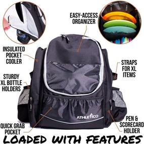 img 2 attached to Athletico Power Shot Disc Golf Backpack - 20+ Disc Capacity for Pro or Beginner Disc Golfers - Unisex Design