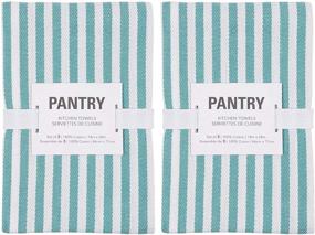 img 2 attached to 🧽 KAF Home Mixed Flat & Terry Kitchen Towels Set - 6 Towels, 18x28 Inches - For Cooking, Drying, Cleaning, and Tackling Messes - Teal