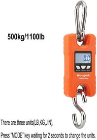 img 1 attached to Mougerk 500 kg 1100 lb Portable Heavy Duty Digital Crane Scale: Accurate Hanging Scales with Batteries (Not Included)