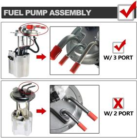 img 3 attached to 🔌 Сборка высококачественного электрического топливного насоса с датчиком давления и уплотнительным кольцом | Совместим с Cadillac Escalade, Chevy Avalanche 1500, Suburban 1500, GMC Yukon XL 1500 (2004-2007) | 3 трубы включены