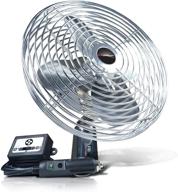 schumacher 125 12v chrome fan logo