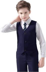 img 1 attached to 🤵 Boys' Tuxedo Blazer: Elevate Formal Outfits with Style