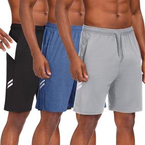 img 4 attached to 🏀 High-Performance Runhit 3-Pack: 9 Inch Athletic Shorts for Men – Perfect for Basketball, Running, Gym, and Workouts – Equipped with Convenient Pocket