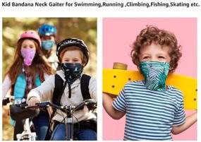 img 1 attached to 🚀 Protective Kids Neck Gaiters: Reusable Face Coverings for Children - Balaclavas, Bandanas, and More!