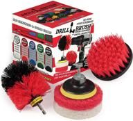 drill brush scouring cleaning supplies logo