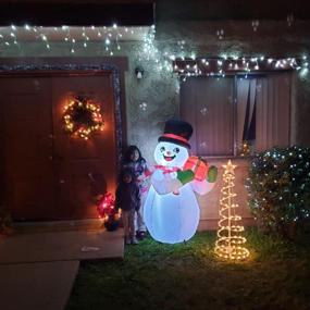 img 1 attached to 🎄 GOOSH 5 FT Christmas Inflatable Snowman Box, Outdoor Blow Up Yard Decoration with LED Lights – Holiday Clearance for Party, Xmas, Yard, Garden