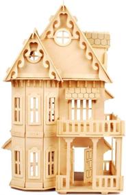 img 4 attached to Building Imagination: NWFashion Children's Wooden Assemble Miniature Set for Creative Play