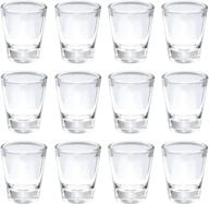 🥃 thirsty rhino karan 1.5 oz shot glass set: clear glass, heavy base (pack of 4) logo