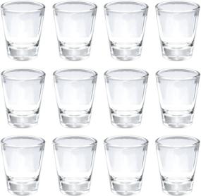 img 2 attached to 🥃 Thirsty Rhino Karan 1.5 oz Shot Glass Set: Clear Glass, Heavy Base (Pack of 4)