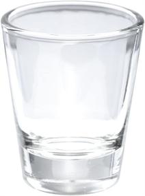 img 1 attached to 🥃 Thirsty Rhino Karan 1.5 oz Shot Glass Set: Clear Glass, Heavy Base (Pack of 4)