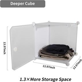 img 1 attached to Versatile and Space-Saving 4-Cube Plastic Storage Containers: Customize Your Closet Organization in an Array of Combinations!