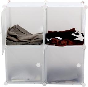 img 2 attached to Versatile and Space-Saving 4-Cube Plastic Storage Containers: Customize Your Closet Organization in an Array of Combinations!