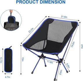 img 2 attached to Portable Ultralight Backpacking Foldable Festival（Blue）