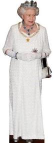 img 1 attached to 👑 Картонный вырез Queen Elizabeth II в натуральную величину, белого цвета (Артикул: H10087)