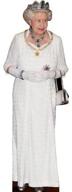 👑 h10087 queen elizabeth ii life-size white cardboard standup cutout logo