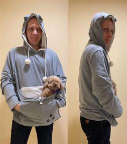 img 3 attached to 🐾 Pamper Your Furry Pal with the Pet Pouch Hoodie Small Pet Carrier - A Stylish Kangaroo Pocket Sweatshirt for Cats and Dogs, Perfect Fit for Women