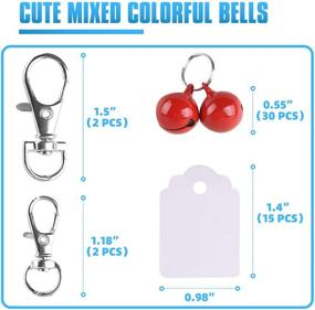 img 3 attached to 🔔 PUPTECK 30 Pack Pet Collar Bells: Loud & Colorful Bells with ID Tags for Potty Training & Charms Pendant Accessories