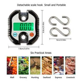 img 1 attached to 🔒 Rhorawill Portable Crane Scale: Heavy Duty Digital Hanging Scales for Farm Fishing, Hunting, Outdoor, Luggage - 150kg / 300lb Capacity