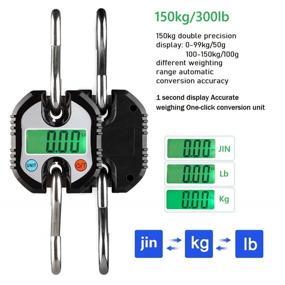 img 2 attached to 🔒 Rhorawill Portable Crane Scale: Heavy Duty Digital Hanging Scales for Farm Fishing, Hunting, Outdoor, Luggage - 150kg / 300lb Capacity