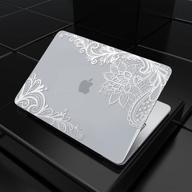 stylish and durable macbook air 13-inch 2020 protective case with new technology bronzing and keyboard cover - transparent metallic silver lace 4 logo