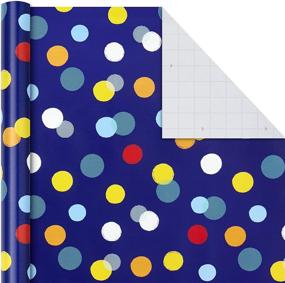 img 1 attached to Hallmark Birthday Wrapping Paper Bundle with Cut Lines on Reverse (3-Pack, 55 sq. ft. total) Featuring Bright and Holographic Prints and Patterns in Various Colors such as Red, Blue, Yellow, White, and More